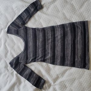 Gray Striped Bodycon mini dress